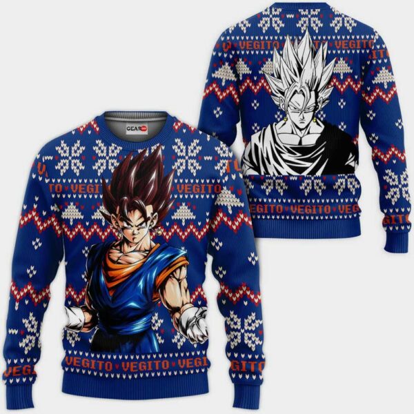 Vegito Ugly Christmas Sweater Custom Anime Dragon Ball XS12 1