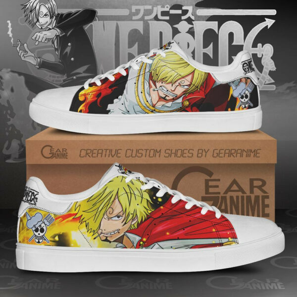 Vinsmoke Sanji Skate Shoes One Piece Custom Anime Sneakers 1