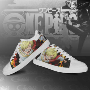 Vinsmoke Sanji Skate Shoes One Piece Custom Anime Sneakers 6
