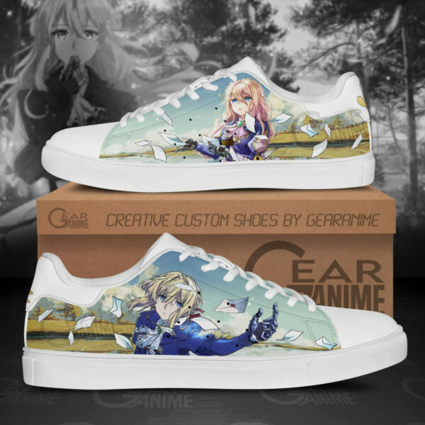 Violet Evergarden Skate Shoes Custom Anime Sneakers For Fan 1