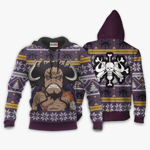 Yonko Kaido Ugly Christmas Sweater Custom One Piece Anime XS12 3