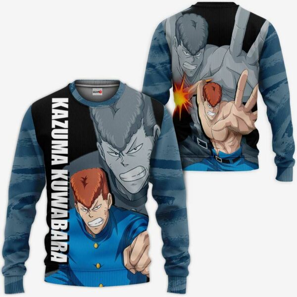 Yu Yu Hakusho Kazuma Kuwabara Hoodie Anime Shirt Jacket 2