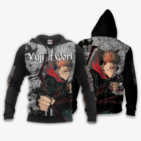 Yuji Itadori Hoodie Custom Jujutsu Kaisen Anime Merch Clothes Manga Style 3