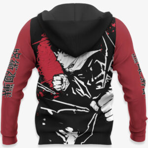 Yuji Itadori Hoodie Custom Jujutsu Kaisen Anime Merch Clothes Monochrome 10