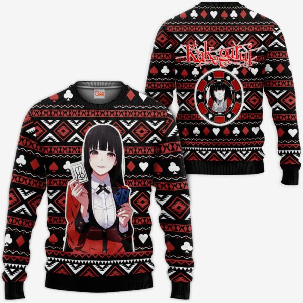 Yumeko Jabami Ugly Christmas Sweater Custom Anime Kakegurui XS12 1