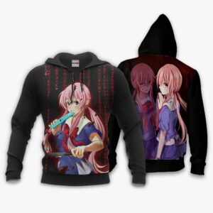 Yuno Gasai Hoodie Future Diary Mirai Nikki Anime Jacket Shirts 8