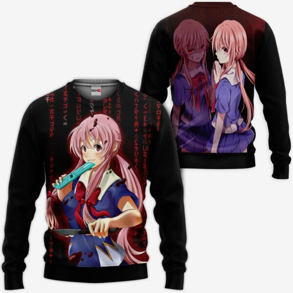 Yuno Gasai Hoodie Future Diary Mirai Nikki Anime Jacket Shirts 2