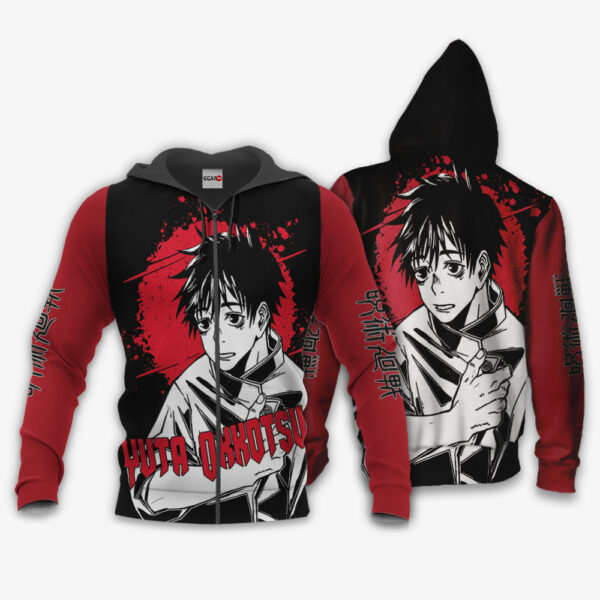 Yuta Okkotsu Hoodie Custom Jujutsu Kaisen Anime Merch Clothes Monochrome 1