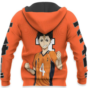 Yuu Nishinoya Hoodie Custom Haikyuu Anime Merch Clothes 10