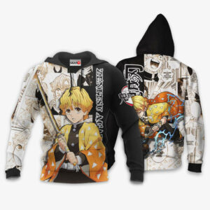 Zenitsu Agatsuma Hoodie Custom Kimetsu Anime Merch Clothes Manga Style 8