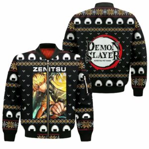 Zenitsu Agatsuma Ugly Christmas Sweater Kimetsu Anime Custom Xmas Clothes 10