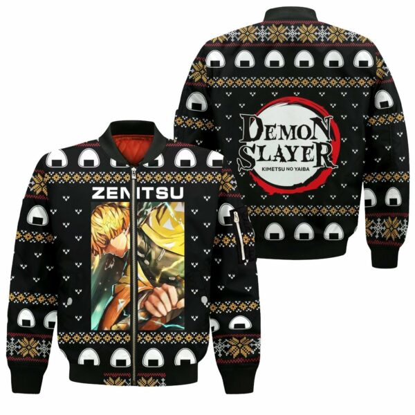 Zenitsu Agatsuma Ugly Christmas Sweater Kimetsu Anime Custom Xmas Clothes 4