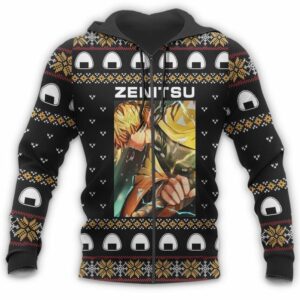 Zenitsu Agatsuma Ugly Christmas Sweater Kimetsu Anime Custom Xmas Clothes 13