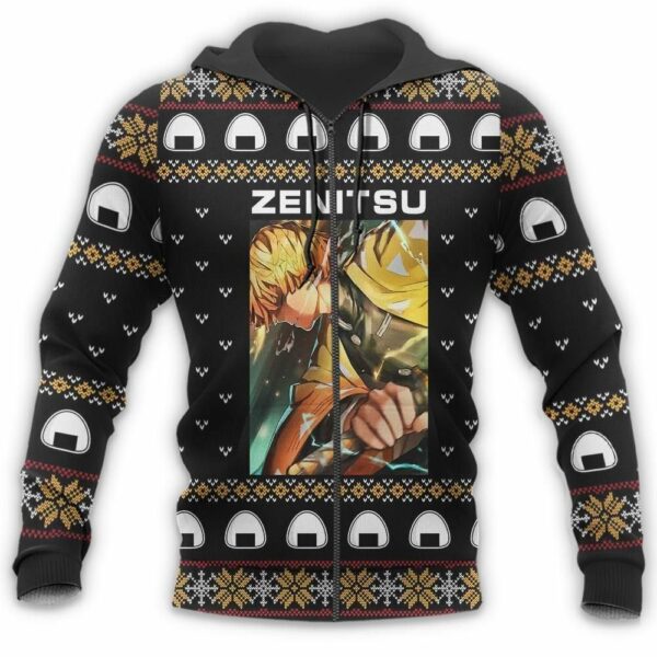 Zenitsu Agatsuma Ugly Christmas Sweater Kimetsu Anime Custom Xmas Clothes 7