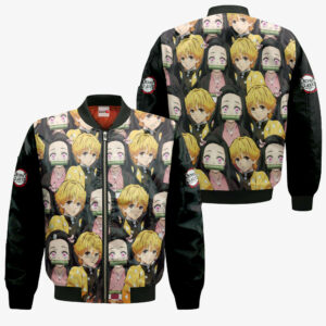 Zenitsu and Nezuko Hoodie Custom Kimetsu Anime Merch Clothes Valentine's gifts 9