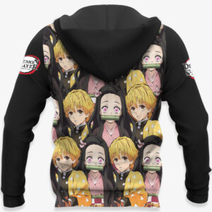 Zenitsu and Nezuko Hoodie Custom Kimetsu Anime Merch Clothes Valentine's gifts 10