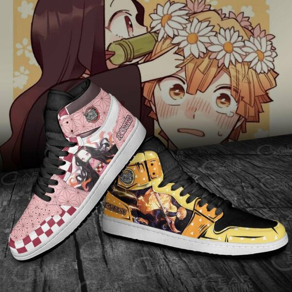 Zenitsu & Nezuko Shoes Custom Demon Slayer Anime Sneakers 3