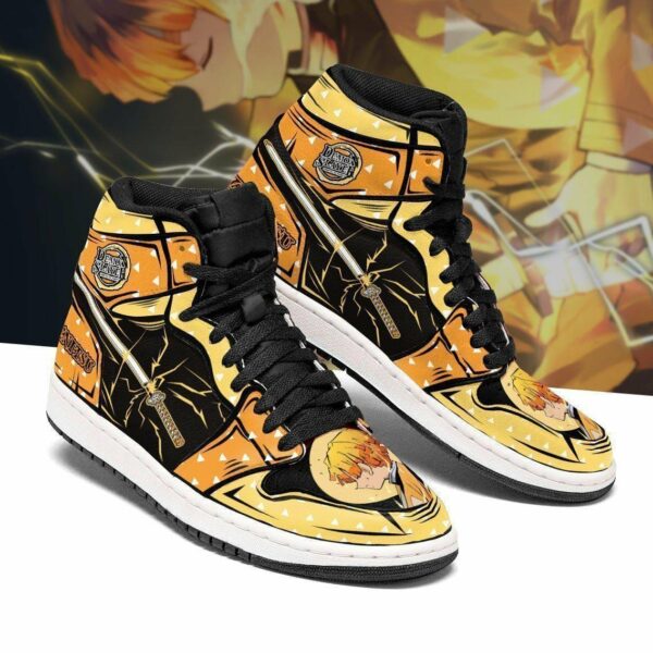 Zenitsu Shoes Custom Nichirin Sword Thunder Demon Slayer Anime Sneakers 2