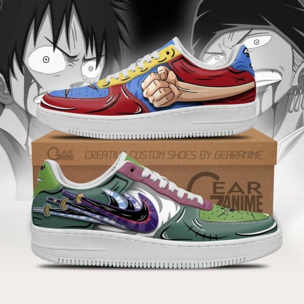 Zoro and Luffy Air Shoes Custom Anime One Piece Sneakers 1