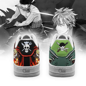 Zoro and Sanji Air Shoes Custom Anime One Piece Sneakers 6