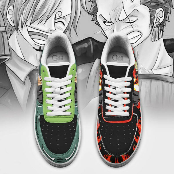 Zoro and Sanji Air Shoes Custom Anime One Piece Sneakers 4