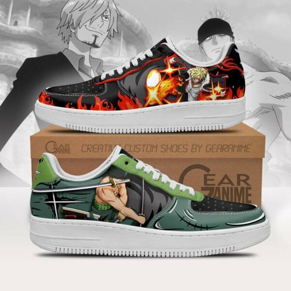 Zoro and Sanji Air Shoes Custom Anime One Piece Sneakers 1