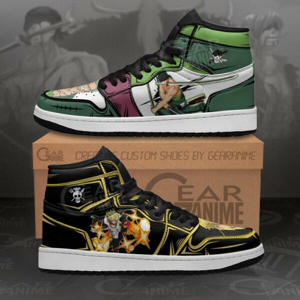 Zoro And Sanji Shoes Custom One Piece Anime Sneakers Friend Gifts 1