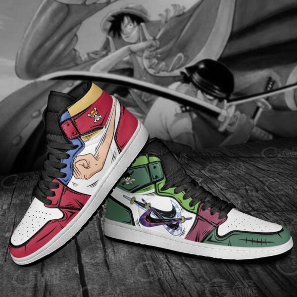 Zoro & Luffy Shoes Gomu Gomu and Santoryu One Piece Anime Sneakers 4