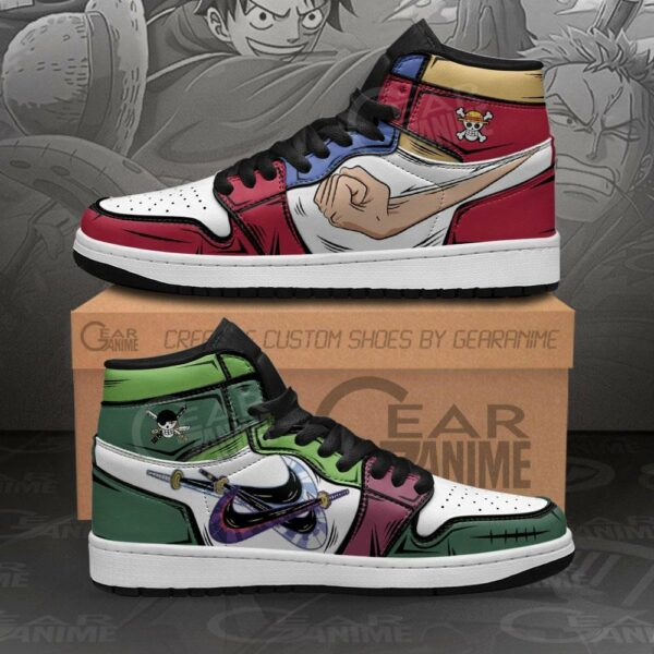 Zoro & Luffy Shoes Gomu Gomu and Santoryu One Piece Anime Sneakers 1