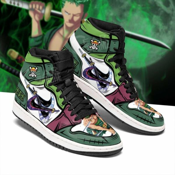 Zoro Swords Shoes Santoryu Custom Anime One Piece Sneakers 1