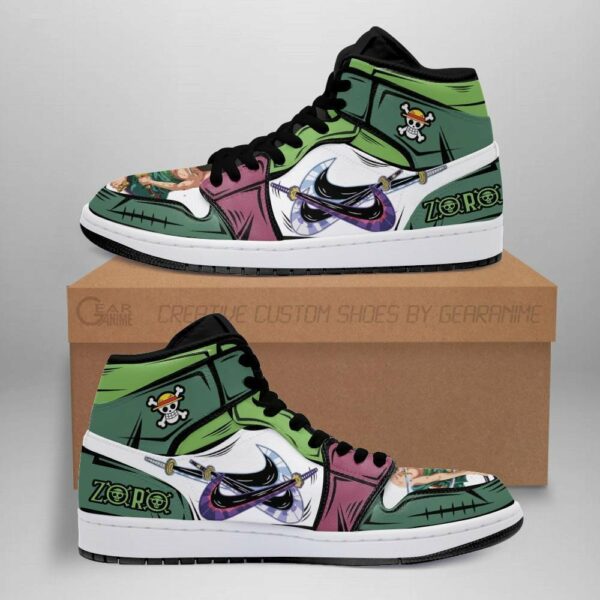 Zoro Swords Shoes Santoryu Custom Anime One Piece Sneakers 2