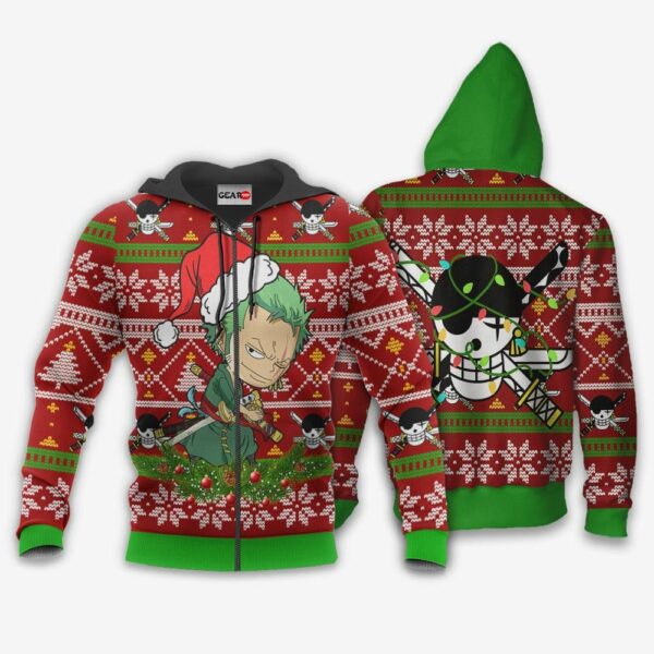 Zoro Ugly Christmas Sweater Custom One Piece Anime XS12 2