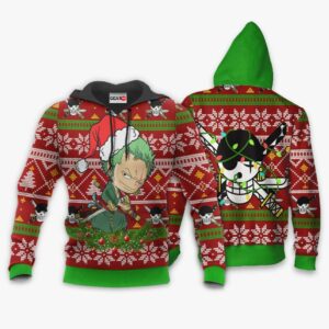 Zoro Ugly Christmas Sweater Custom One Piece Anime XS12 7