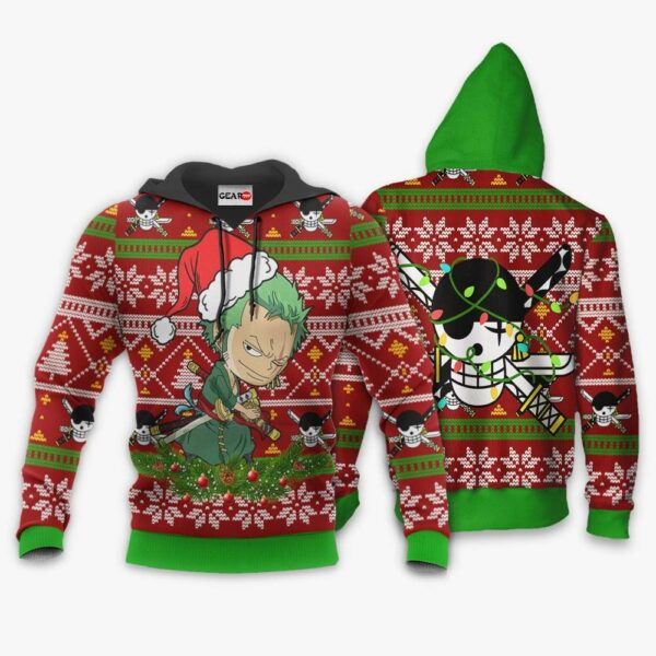 Zoro Ugly Christmas Sweater Custom One Piece Anime XS12 3