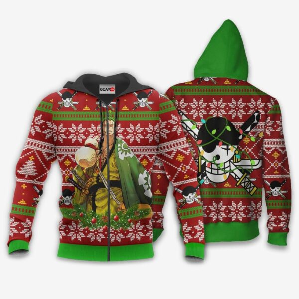 Zoro Ugly Christmas Sweater Custom Wano One Piece Anime XS12 2