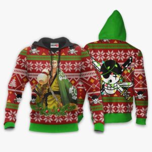 Zoro Ugly Christmas Sweater Custom Wano One Piece Anime XS12 7