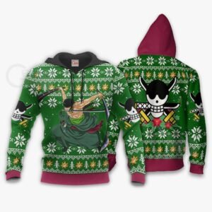 Zoro Ugly Christmas Sweater One Piece Anime Xmas 7