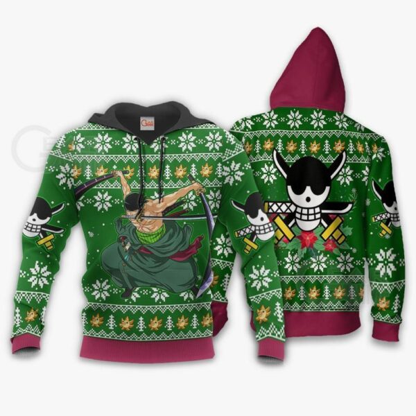 Zoro Ugly Christmas Sweater One Piece Anime Xmas 3