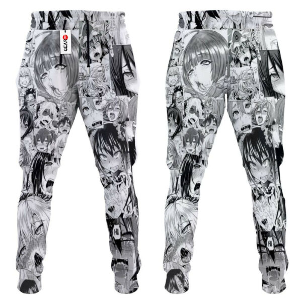 Ahegao Sweatpants Custom Anime Joggers Merch Manga Style 1
