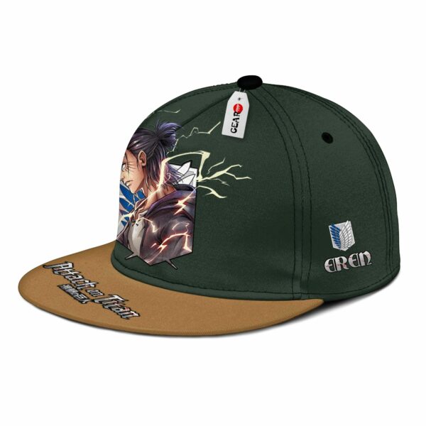 AOT Final Season Eren Snapback Hat Custom Attack On Titan Anime Hat 2