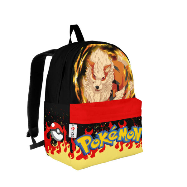Arcanine Backpack Custom Pokemon Anime Bag Flame Style for Otaku 2