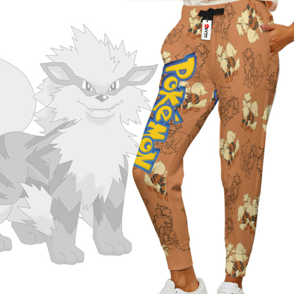 Arcanine Joggers Custom Anime Pokemon Sweatpants for Otaku 2