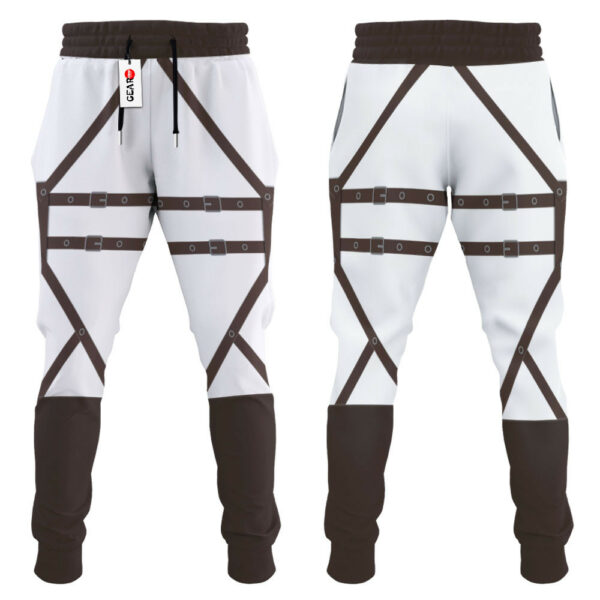 Attack On Titan Joggers Custom Anime Cosplay Sweatpants White Style 3