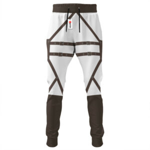 Attack On Titan Joggers Custom Anime Cosplay Sweatpants White Style 7