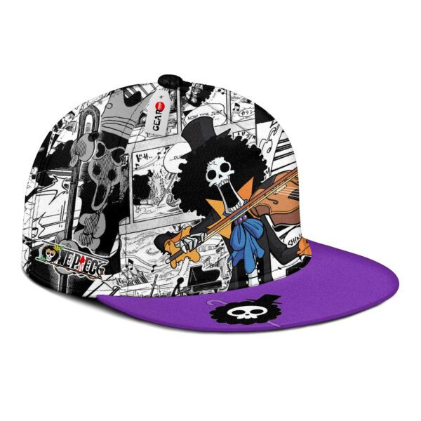 Brook Snapback Hat Custom One Piece Anime Hat Mix Manga 2