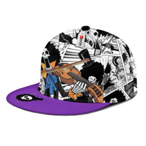 Brook Snapback Hat Custom One Piece Anime Hat Mix Manga 6