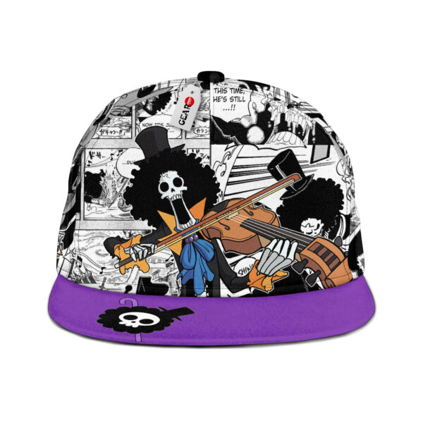 Brook Snapback Hat Custom One Piece Anime Hat Mix Manga 1