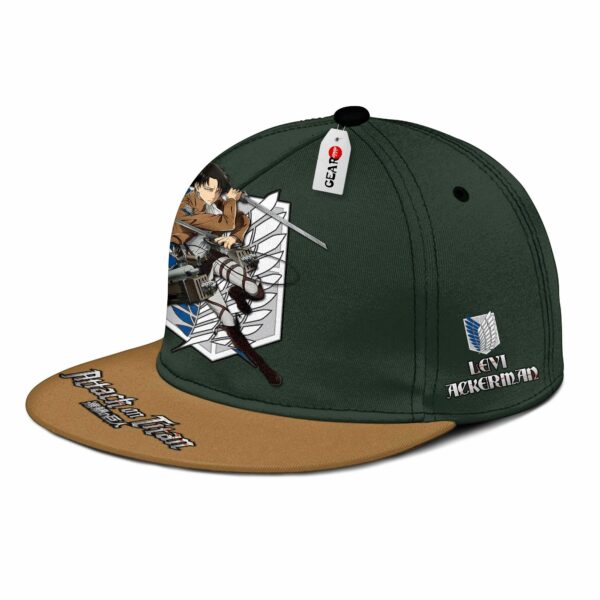 Captain Levi Ackerman Snapback Hat Custom Attack On Titan Anime Hat 2