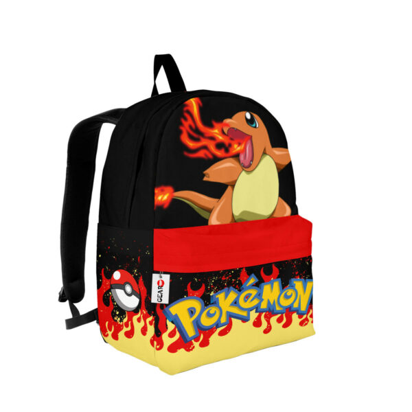 Charmander Backpack Custom Pokemon Anime Bag Flame Style for Otaku 2