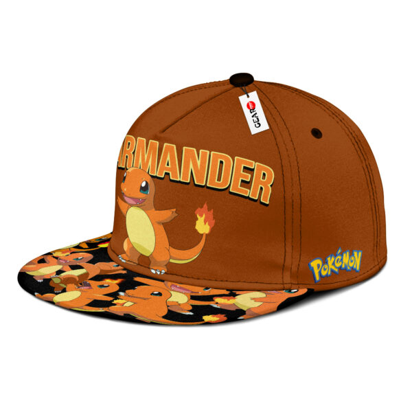 Charmander Snapback Hat Custom Pokemon Anime Hat Gifts for Otaku 2